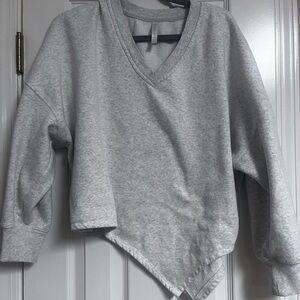 Fabletics Light Gray V-Neck Sweater